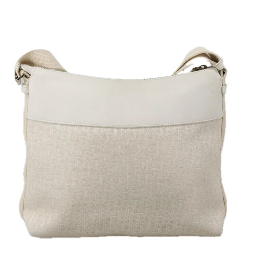 Christian Dior Trotter Canvas Shoulder Bag White Auth 103087V - Picture 3 of 16